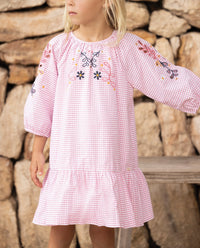 Jardin d'éte Baby Dress - Medium Pink