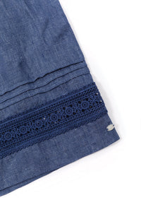 Jardin d'éte dress in linen - Indigo
