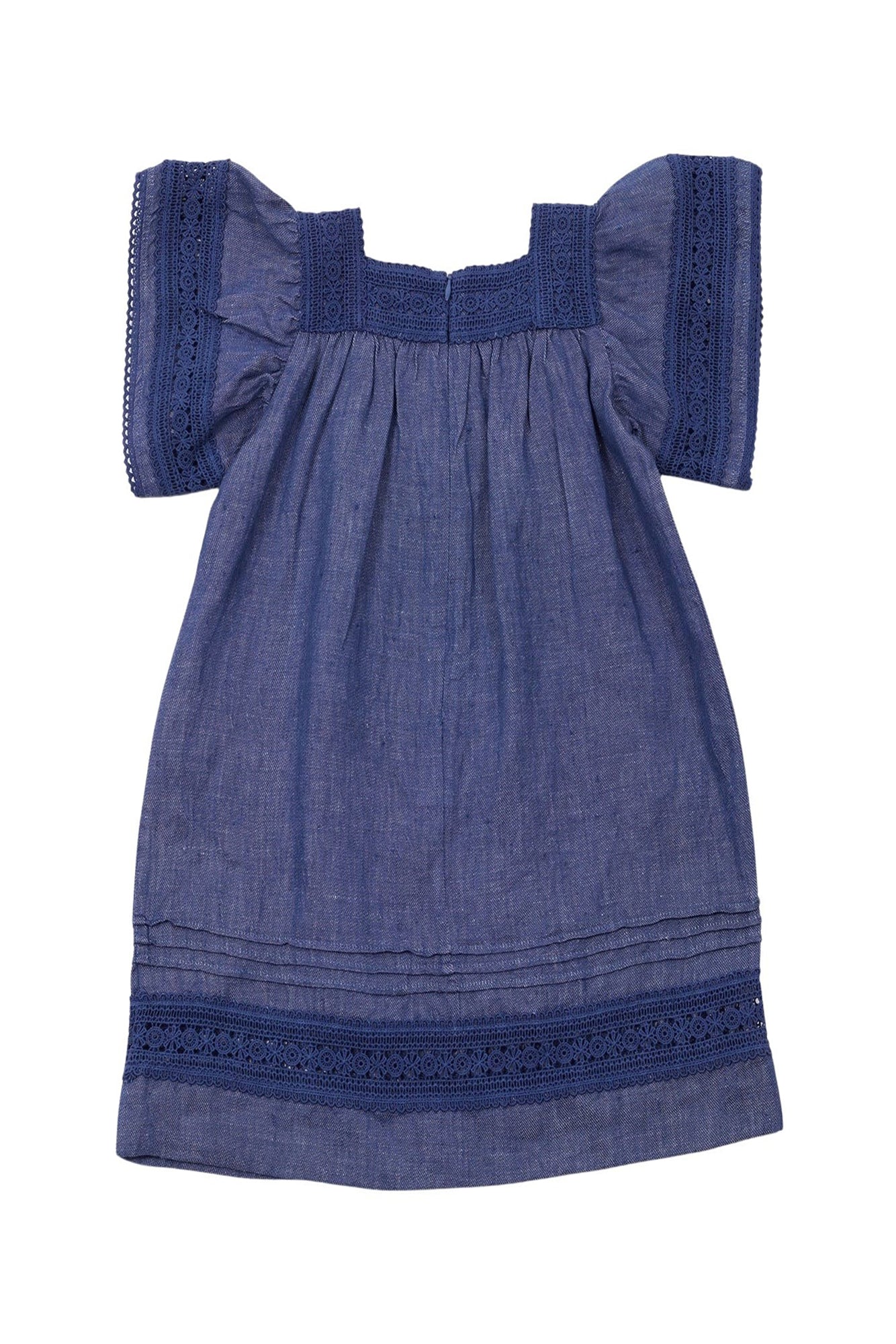 Jardin d'éte dress in linen - Indigo
