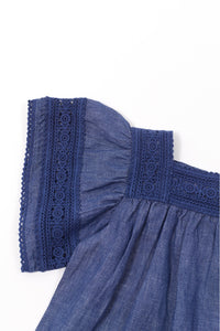 Jardin d'éte dress in linen - Indigo