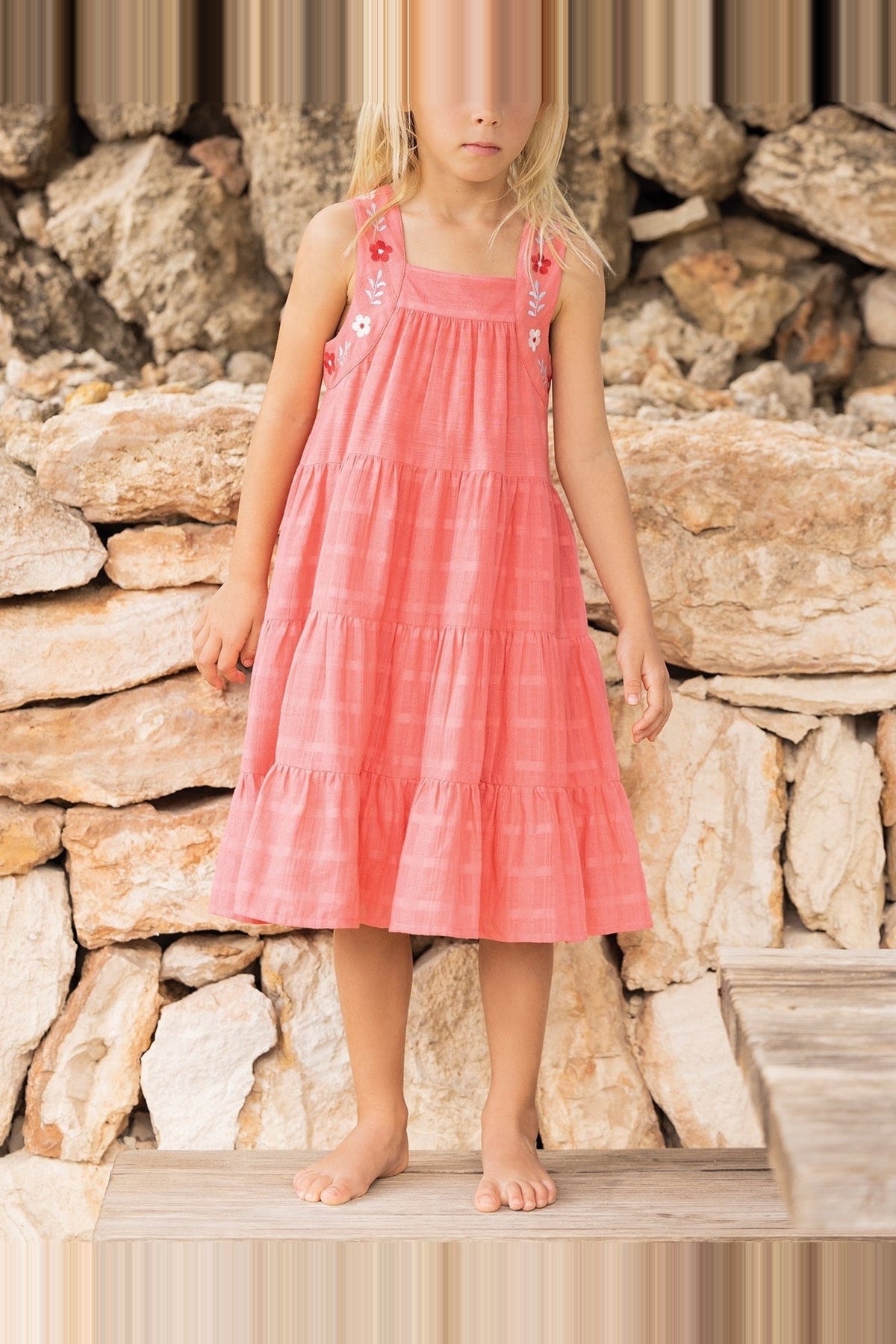 Robe jardin d'éte en coton - Rose moyen