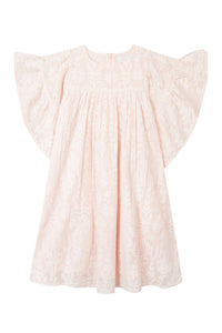 Robe ceremonie en coton - Rose pâle