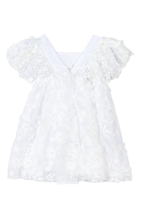 Ceremonie dress in linen - White