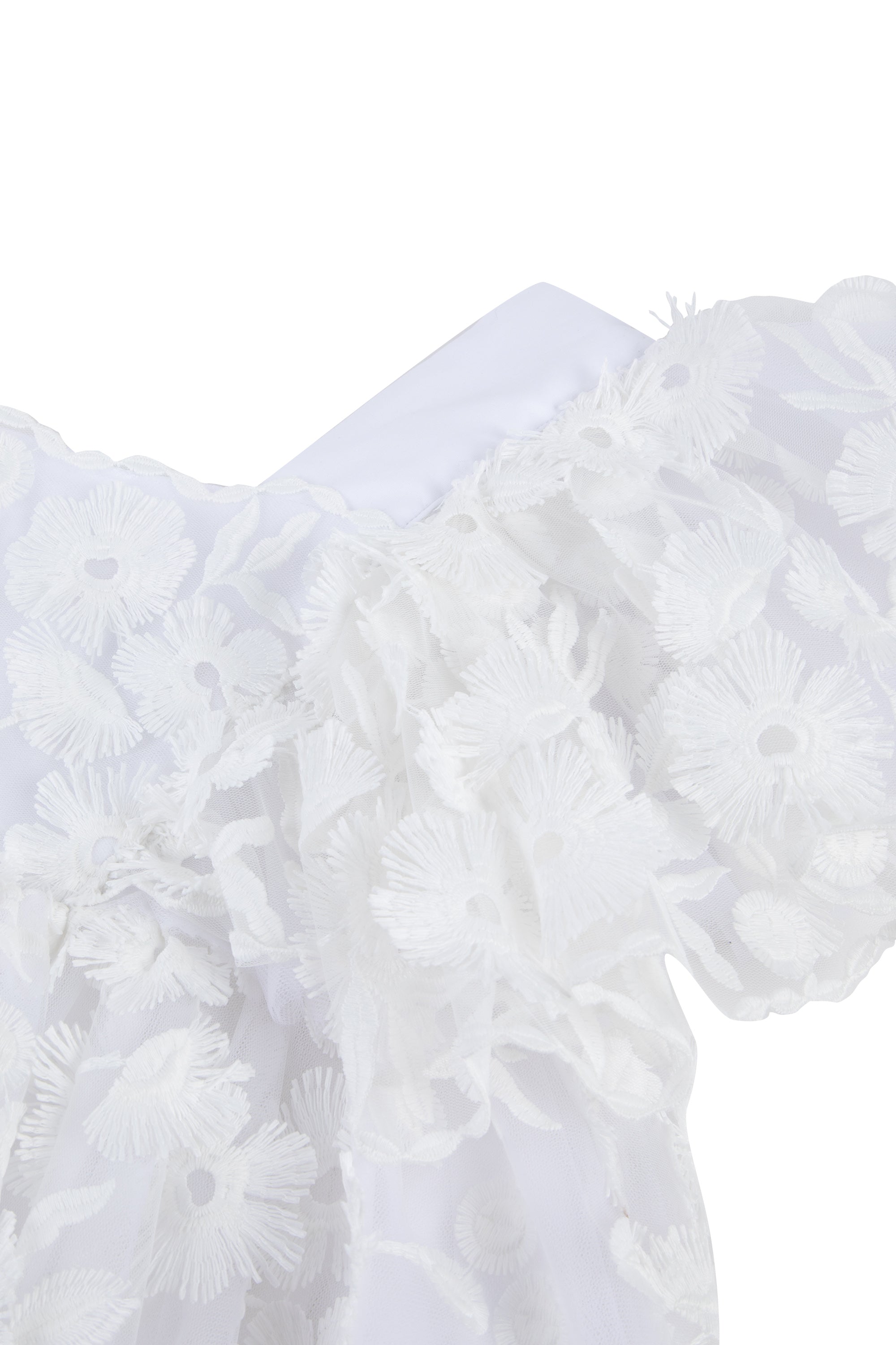 Ceremonie dress in linen - White
