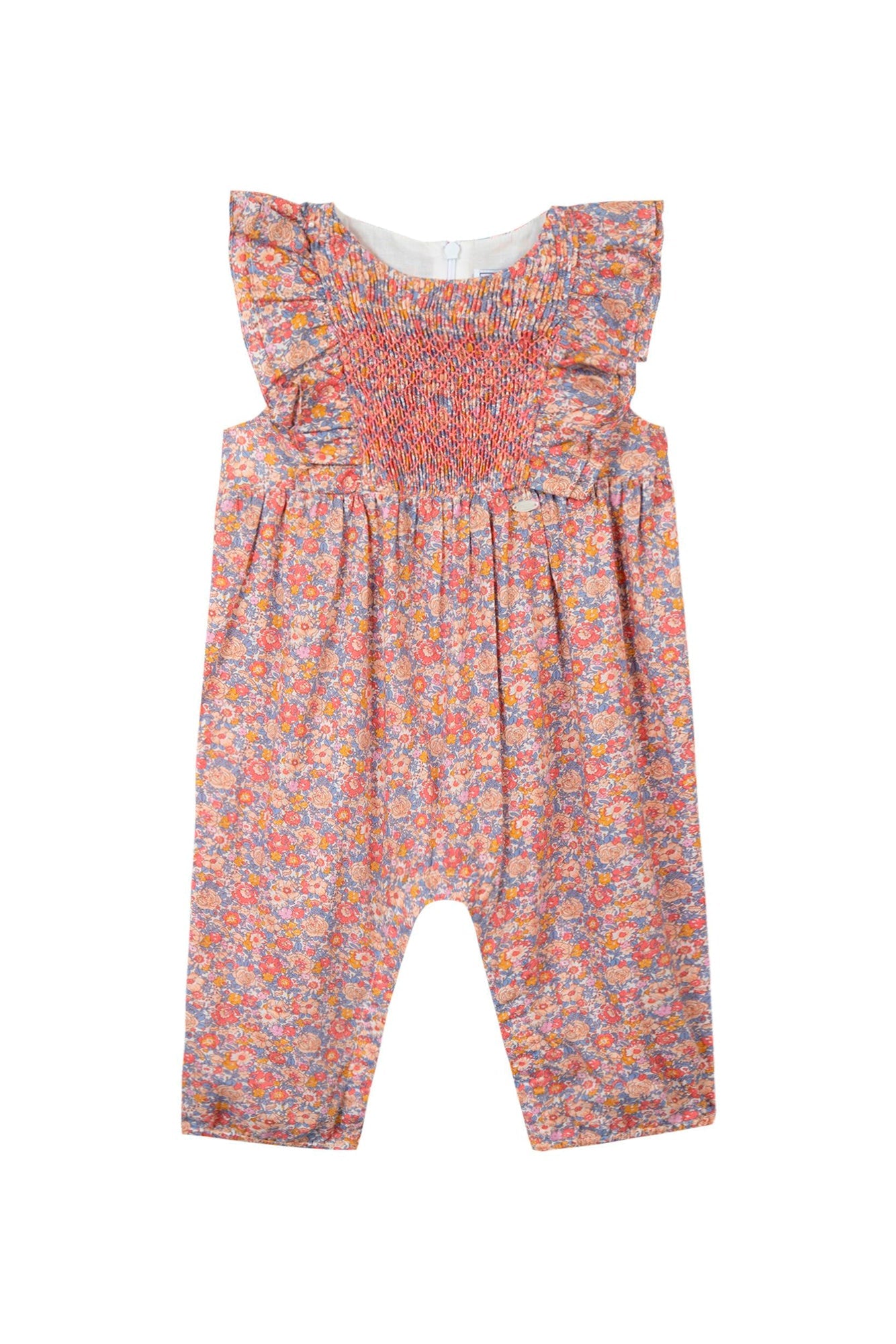 Baby Jardin d'éte long jumpsuit - Medium pink