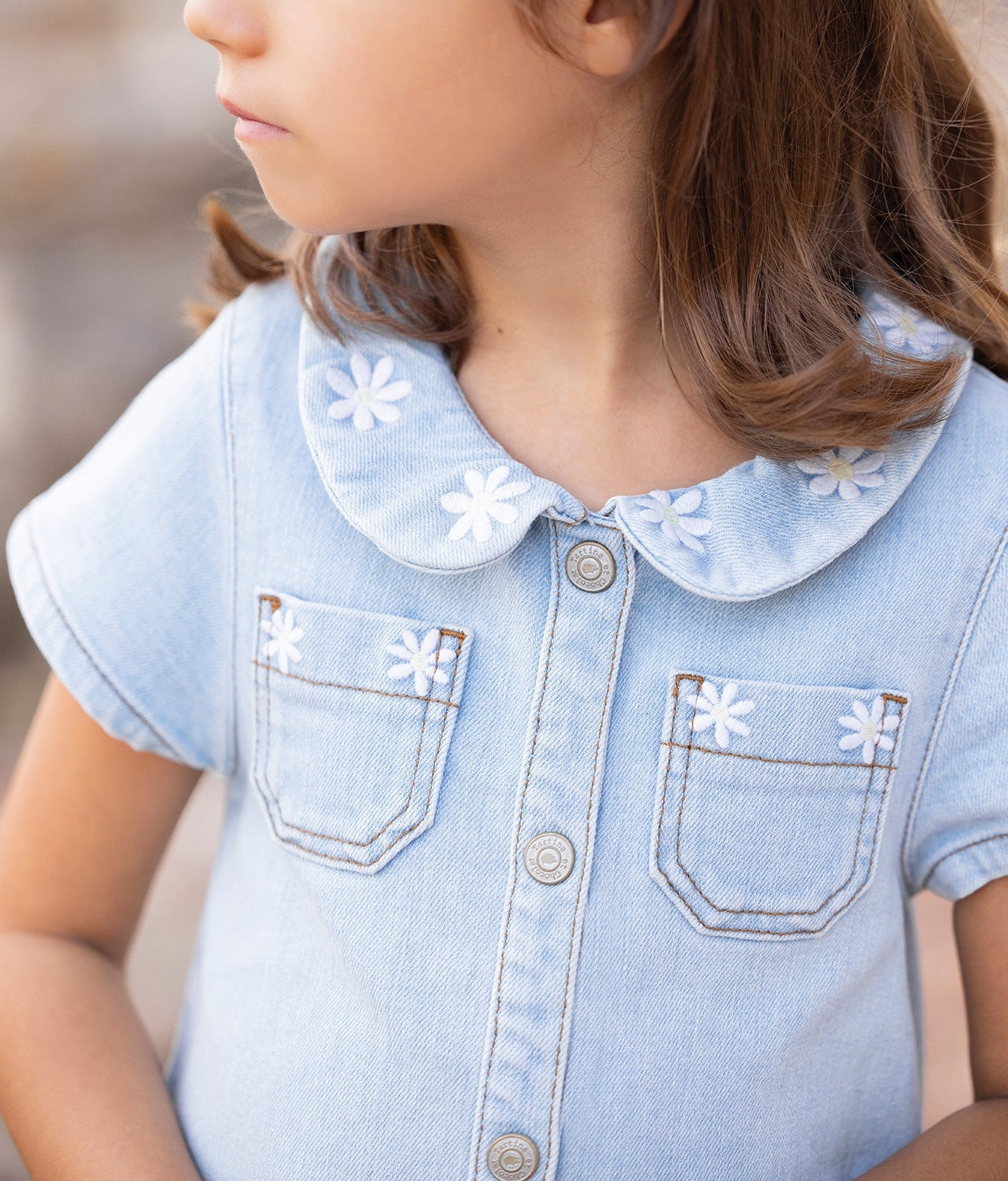 Combinaison courte Balade Parisienne - Denim Lave