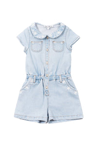 Combinaison courte Balade Parisienne - Denim Lave