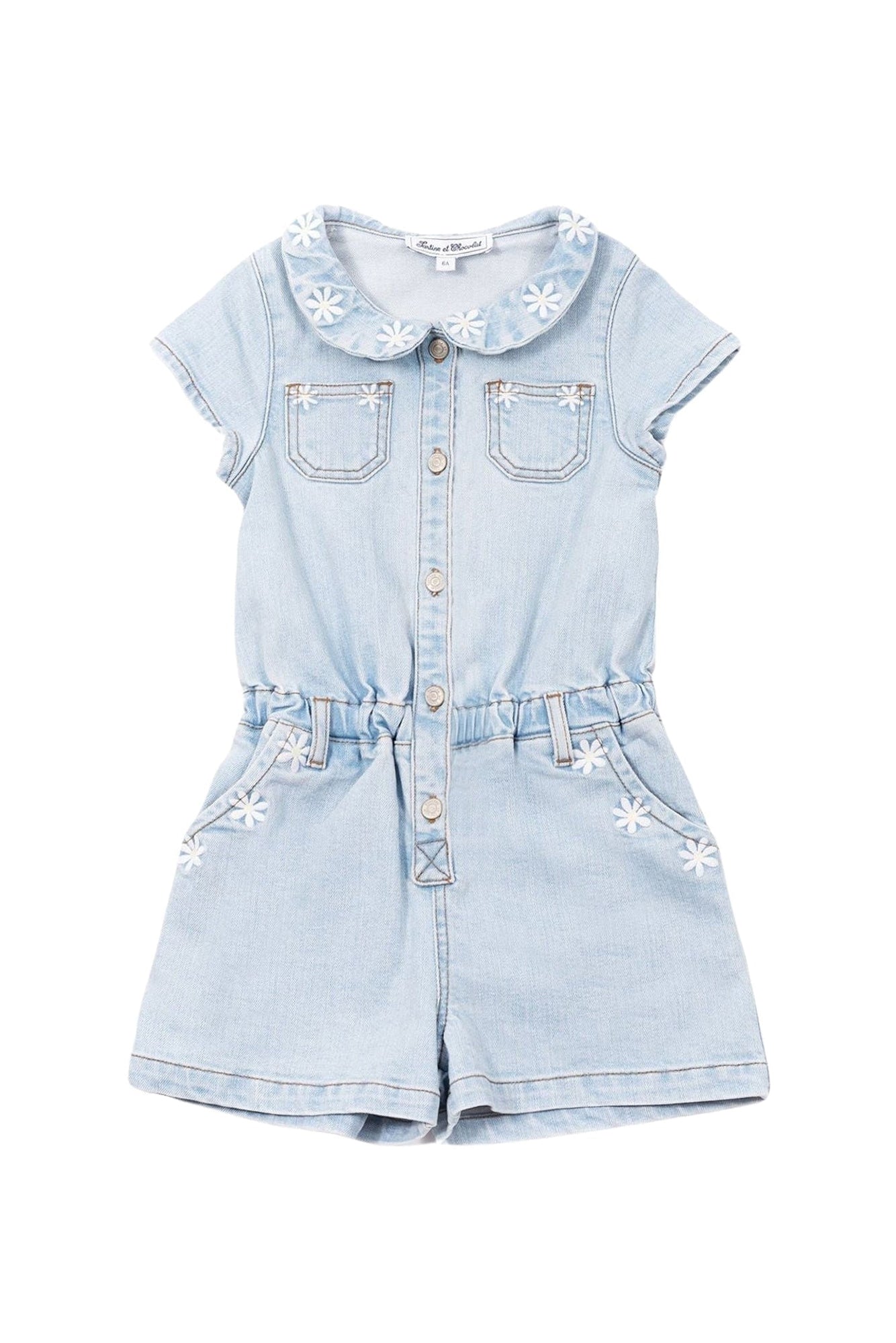 Combinaison courte Balade Parisienne - Denim Lave