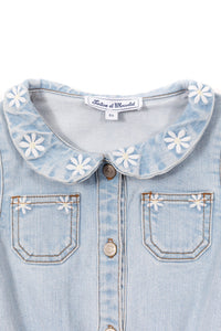 Combinaison courte Balade Parisienne - Denim Lave