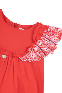 Combinaison courte Baby Parfum Bucolique - Coquelicot