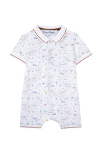 Combinaison courte Baby Explorateur - Blanc