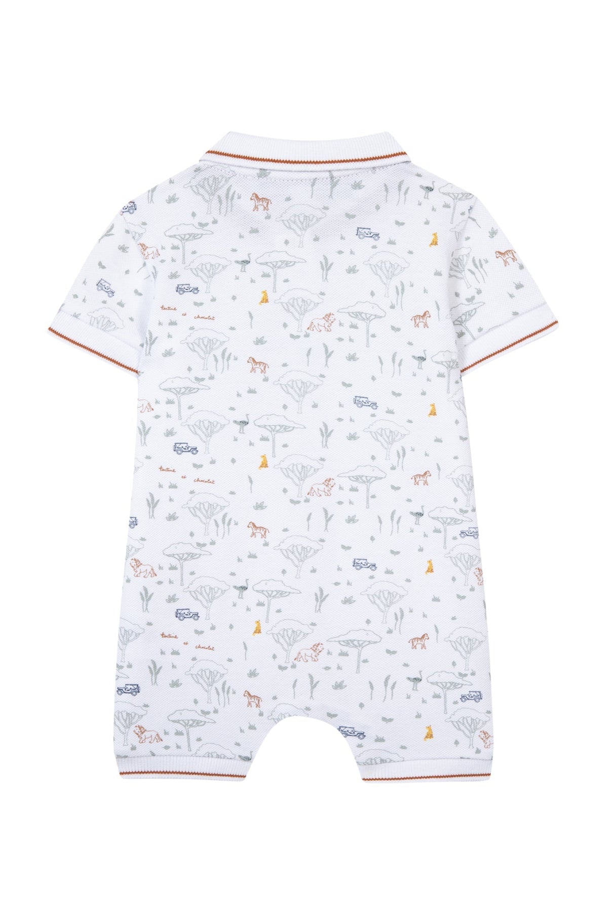 Combinaison courte Baby Explorateur - Blanc
