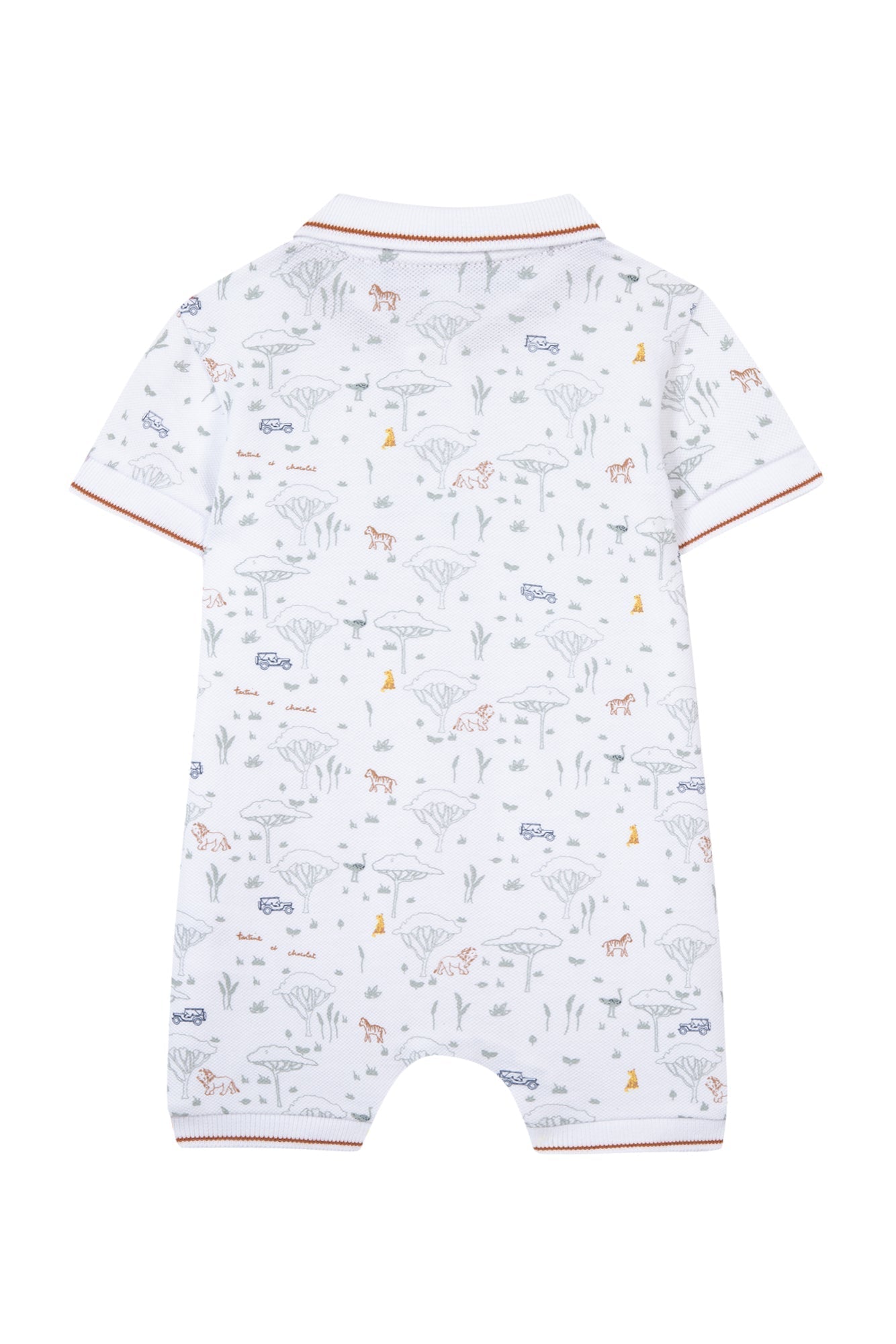 Combinaison courte Baby Explorateur - Blanc