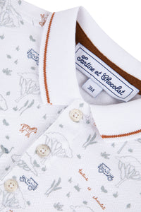 Combinaison courte Baby Explorateur - Blanc