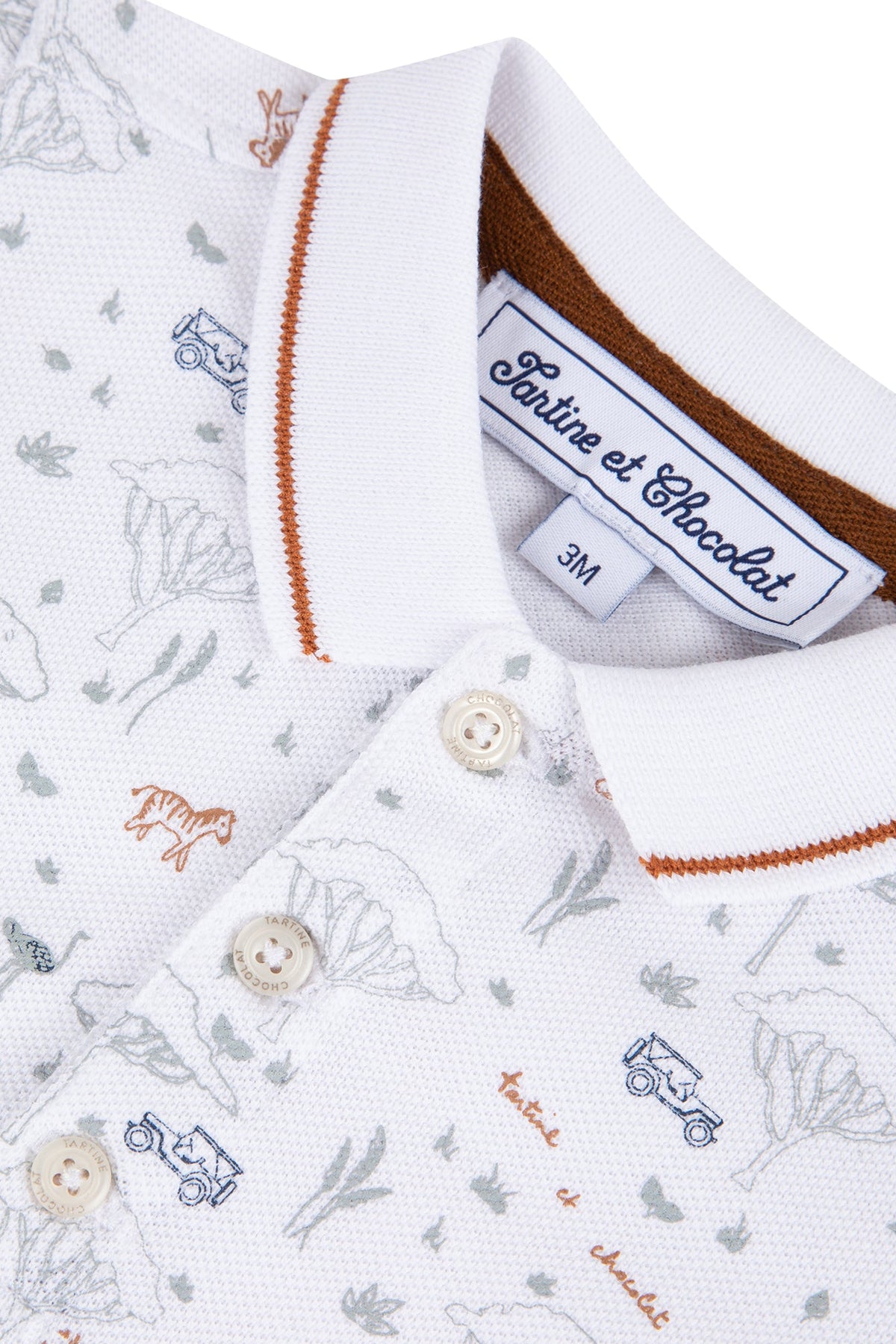 Combinaison courte Baby Explorateur - Blanc
