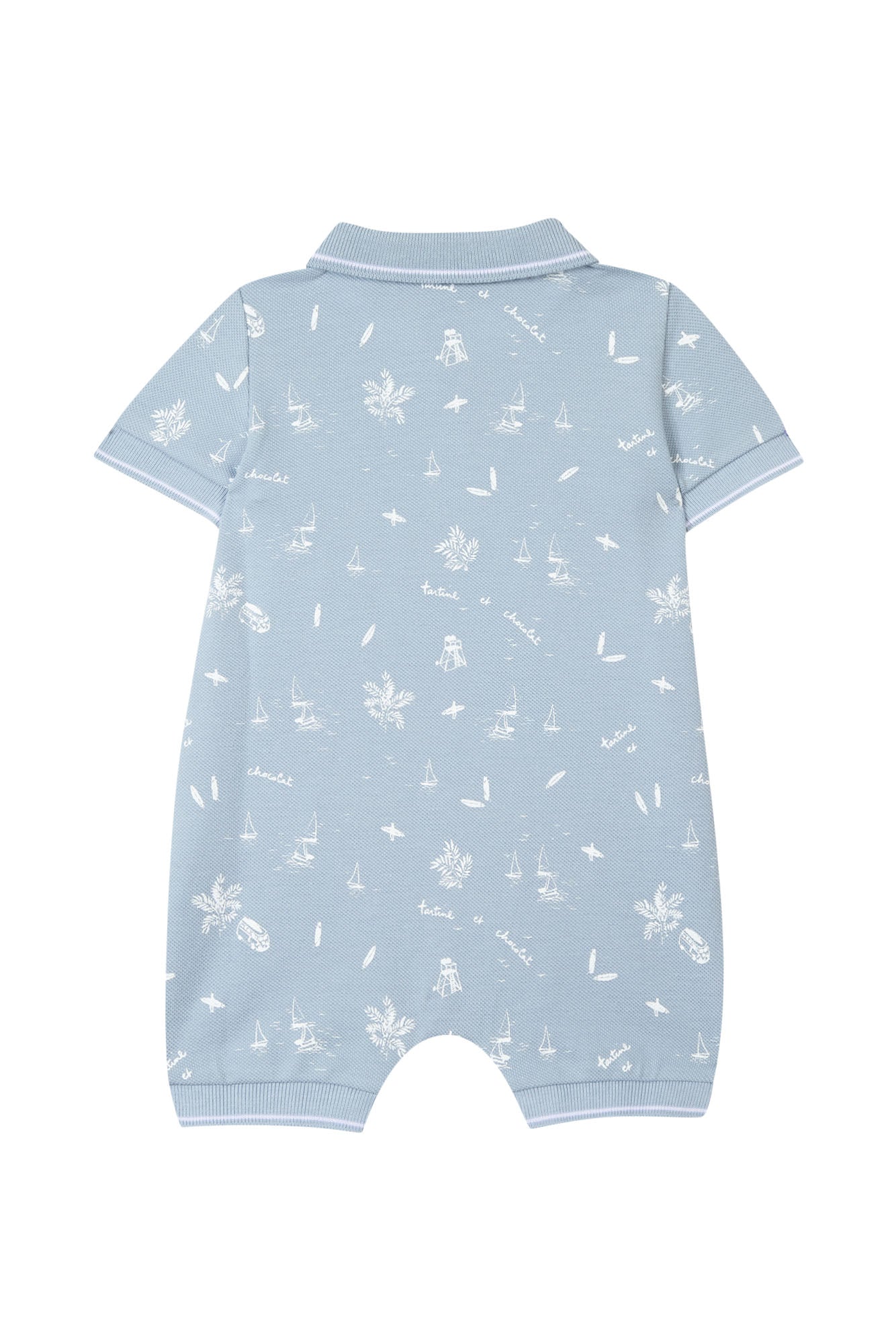 Combinaison courte Baby Carnet De Voyage - Denim Lave