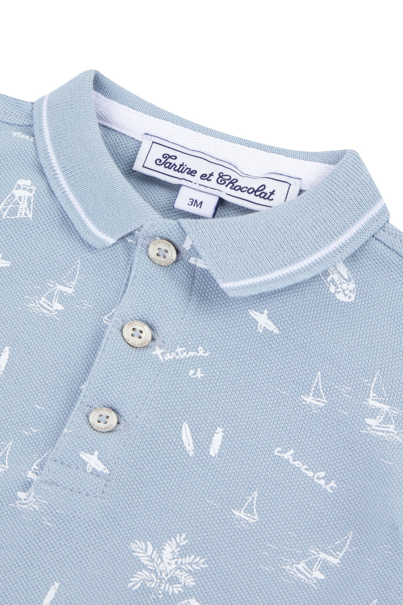Combinaison courte Baby Carnet De Voyage - Denim Lave