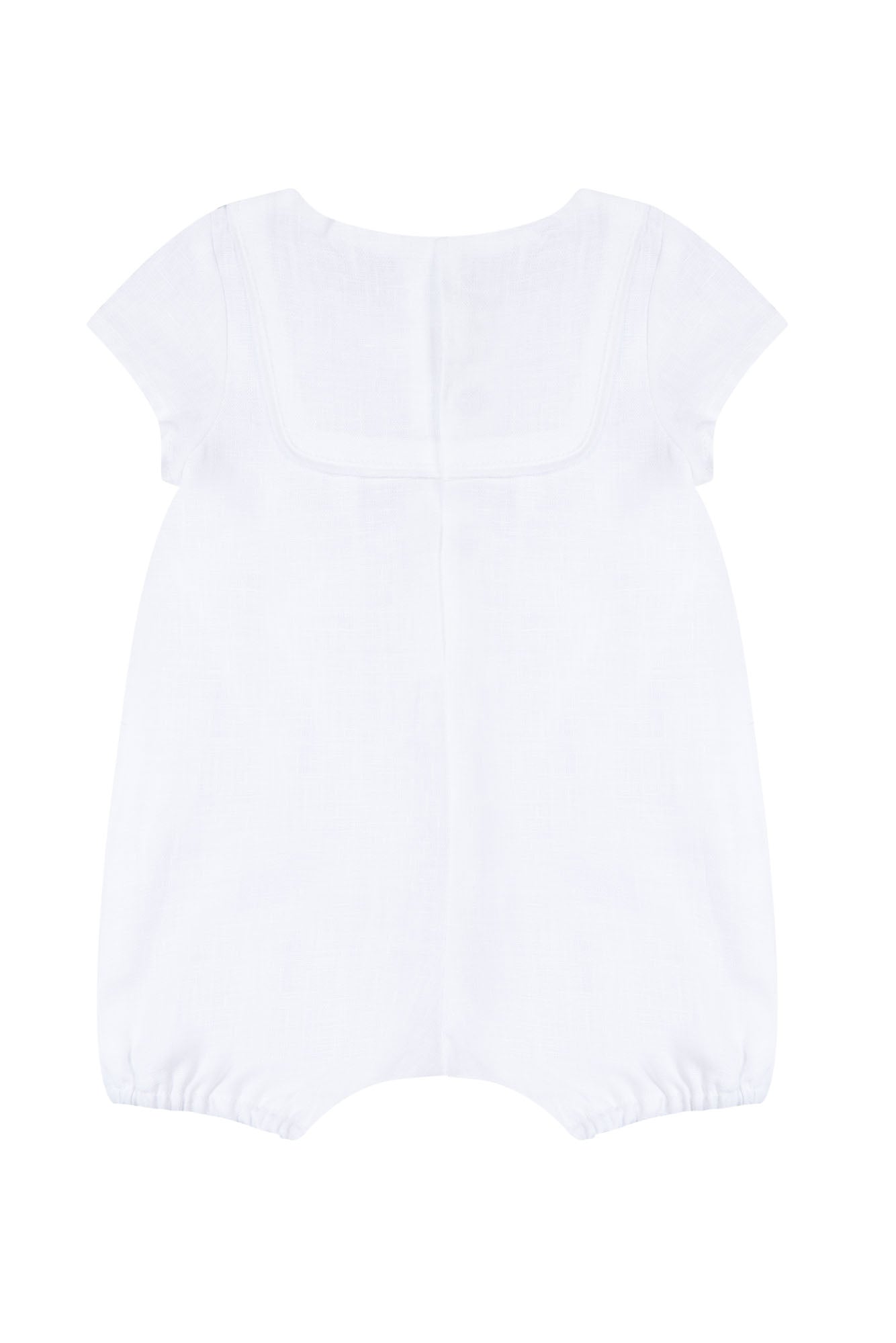 Mon Premier Trousseau short jumpsuit in linen - White