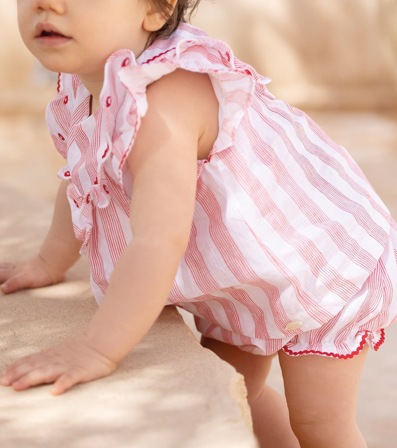Baby Parfum Bucolique set in linen mix - Poppy