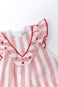 Baby Parfum Bucolique set in linen mix - Poppy