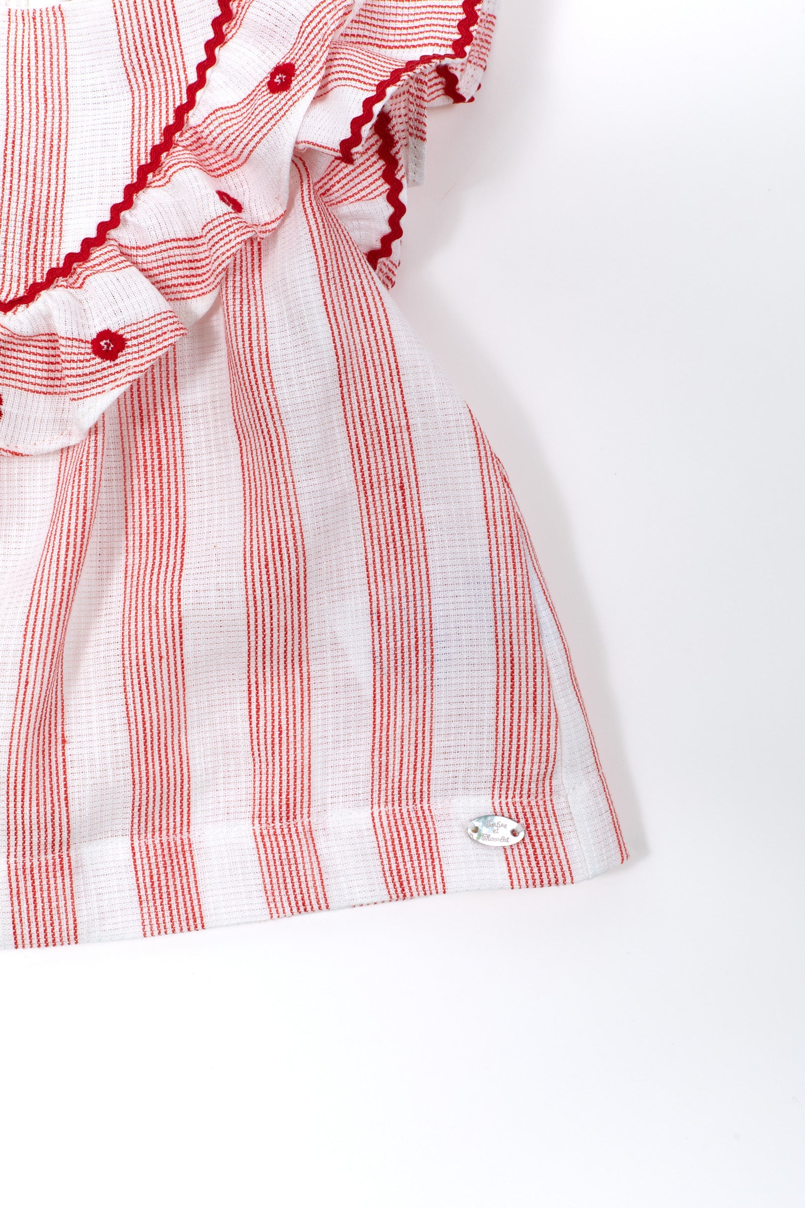 Baby Parfum Bucolique set in linen mix - Poppy