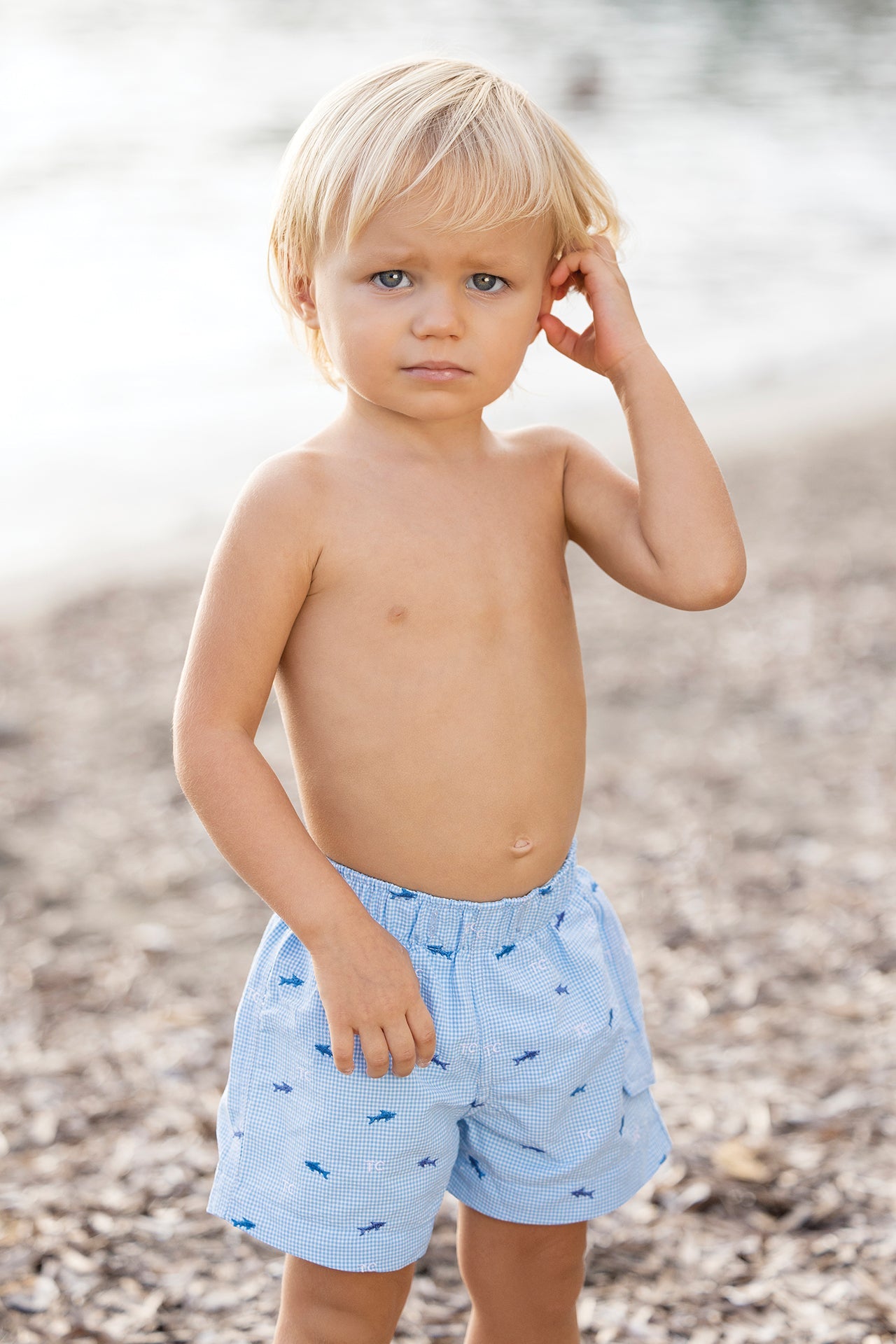 Baby Carnet De Voyage swim shorts - Cobalt