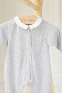 Baby Nigh Pyjamas - Light Heather Grey