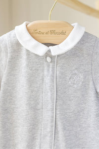 Baby Nigh Pyjamas - Light Heather Grey