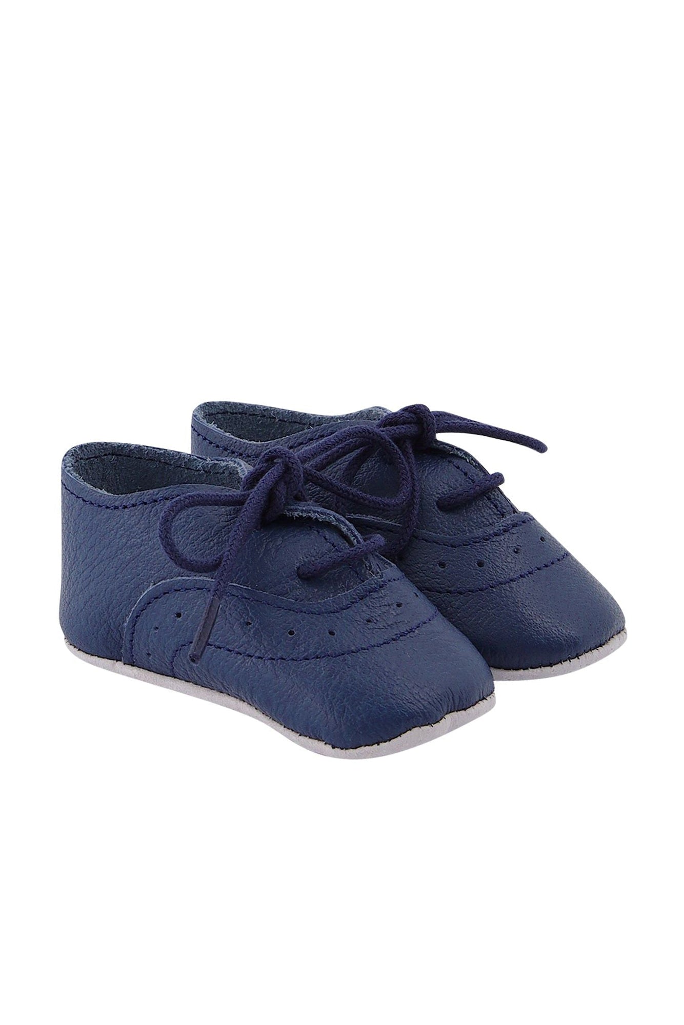 Chaussons Baby Explorateur en cuir - Encre