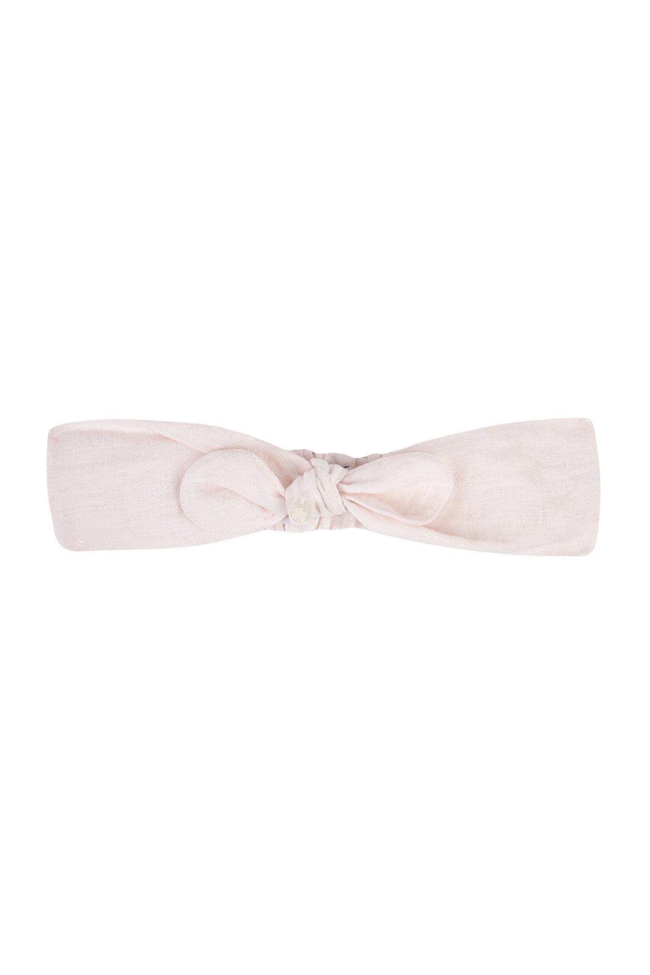 Bandeau Baby Reves Poetiques en lin - Rose Pale