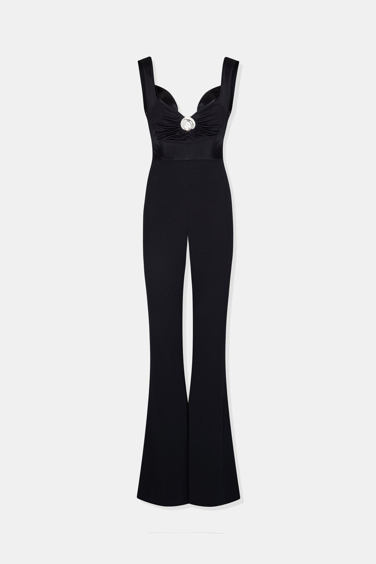 Twisted Bustier Jumpsuit - Black
