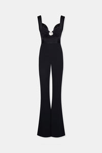 Twisted Bustier Jumpsuit - Black