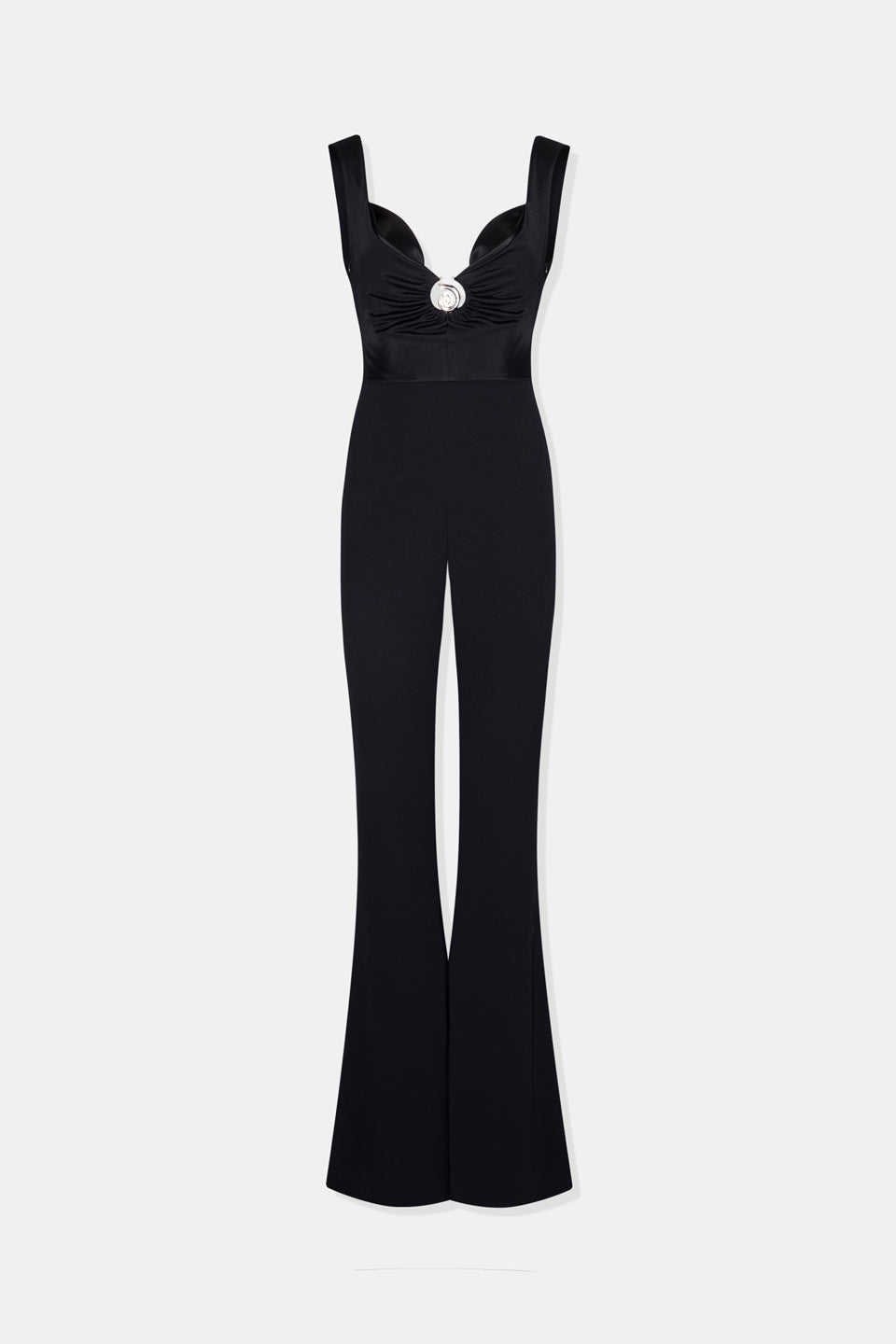 Twisted Bustier Jumpsuit - Black