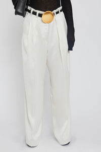 Pantalon Twister coupe large - White