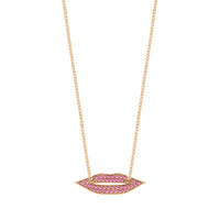 pink sapphire french kiss necklace