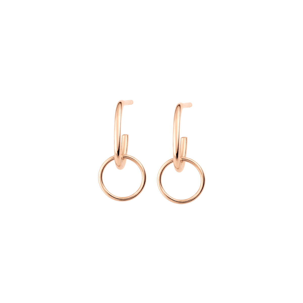 18-carat rose gold Tiny-Circle earrings - Rose
