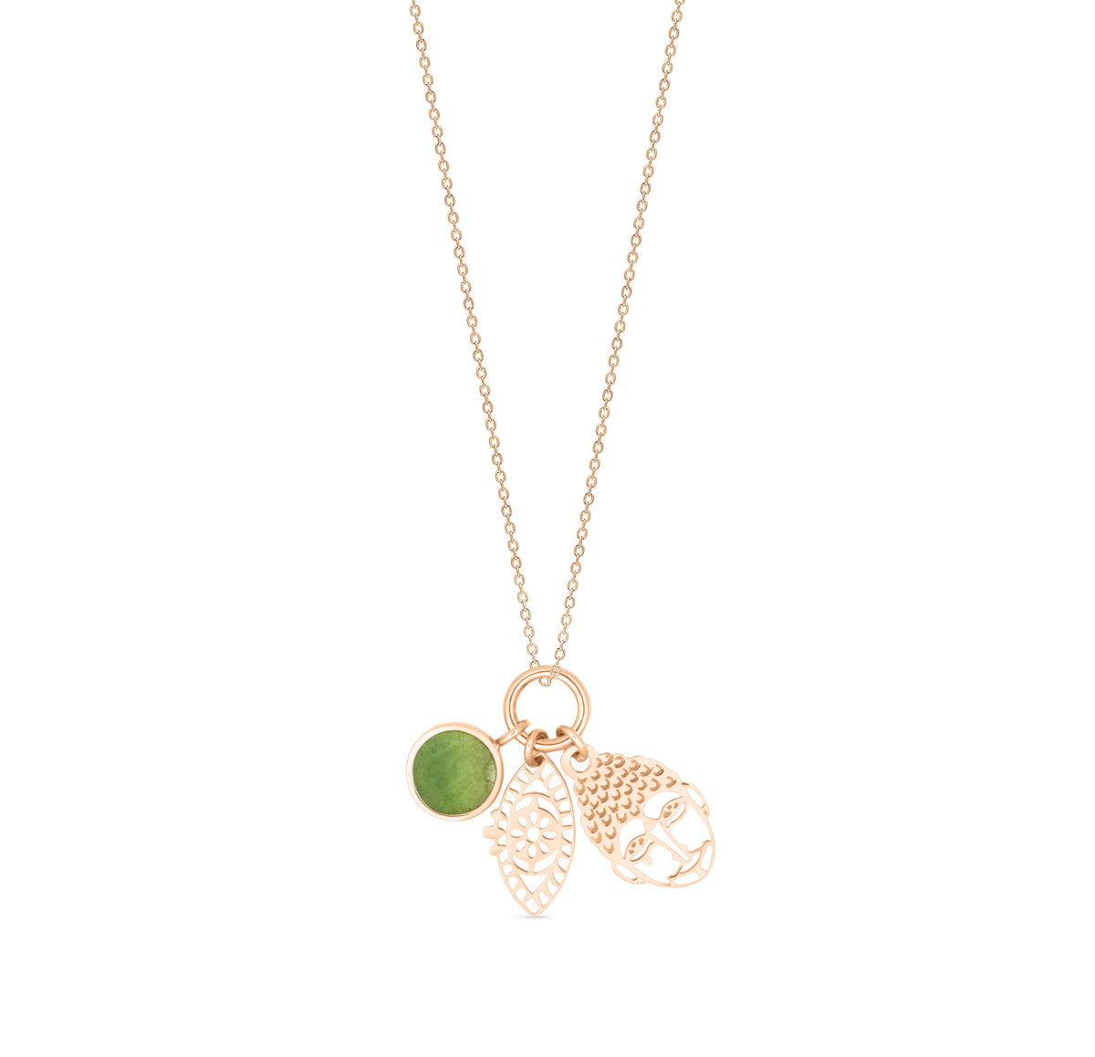 twenty jade 3 charms on chain
