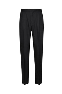 Pantalon de costume tissé en laine - Noir & Beige