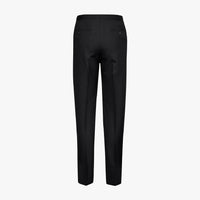 Pantalon de costume tissé en laine - Noir & Beige