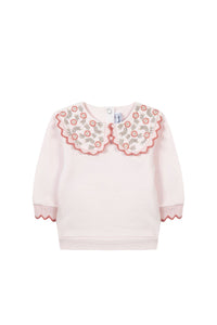Rose Pâle / Sweatshirt Bouquet Romantique - Rose Pâle