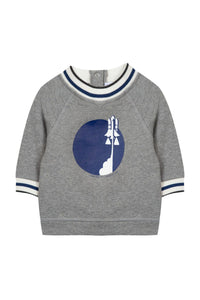 Sweatshirt city en coton - Gris chiné