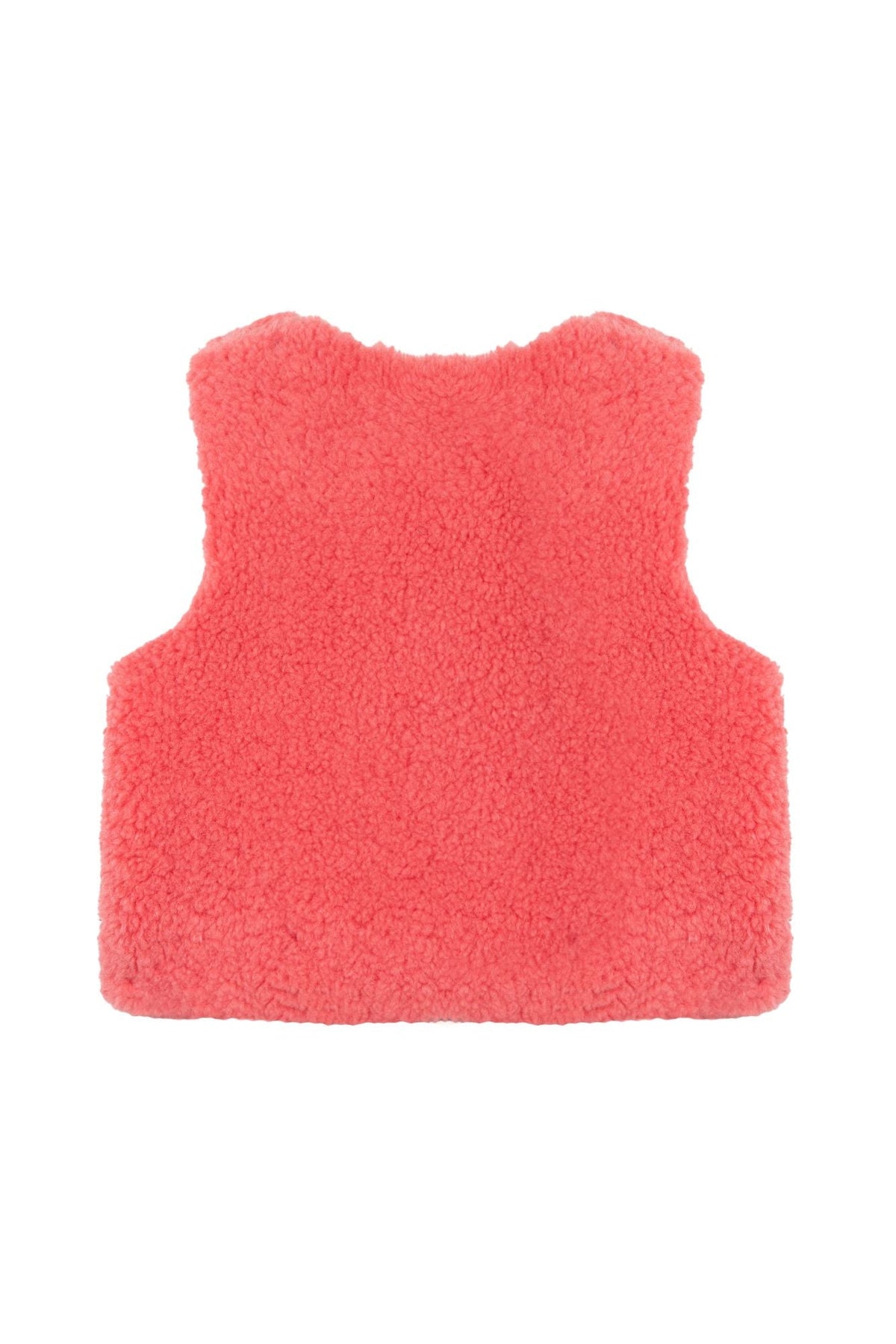 Gilet à fourrure Preppy hivernal - Corail