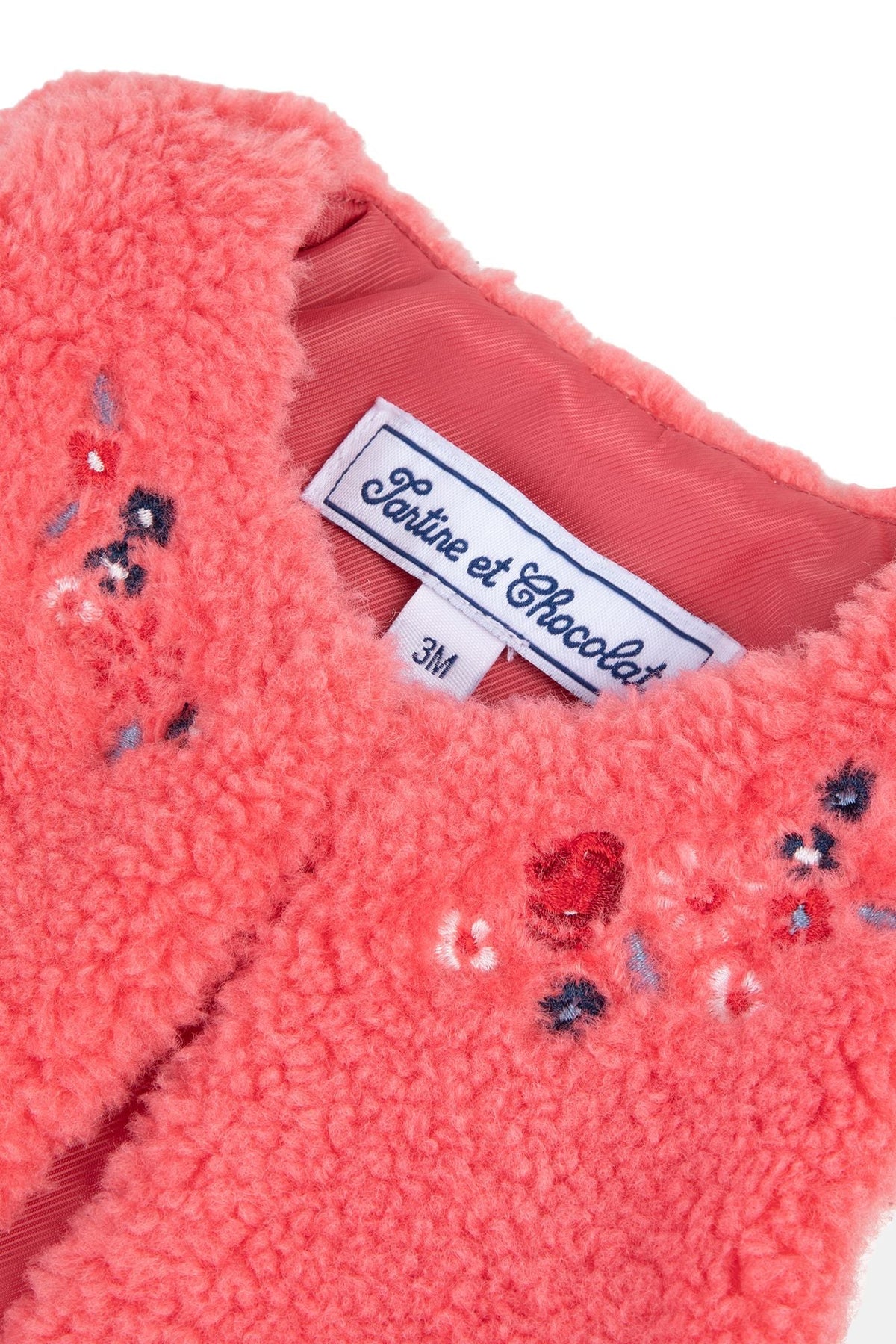 Gilet à fourrure Preppy hivernal - Corail