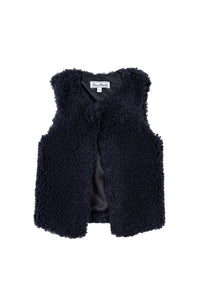 Marine / Veste Sans Manches À Fourrure Jardin D'Hiver - Marine