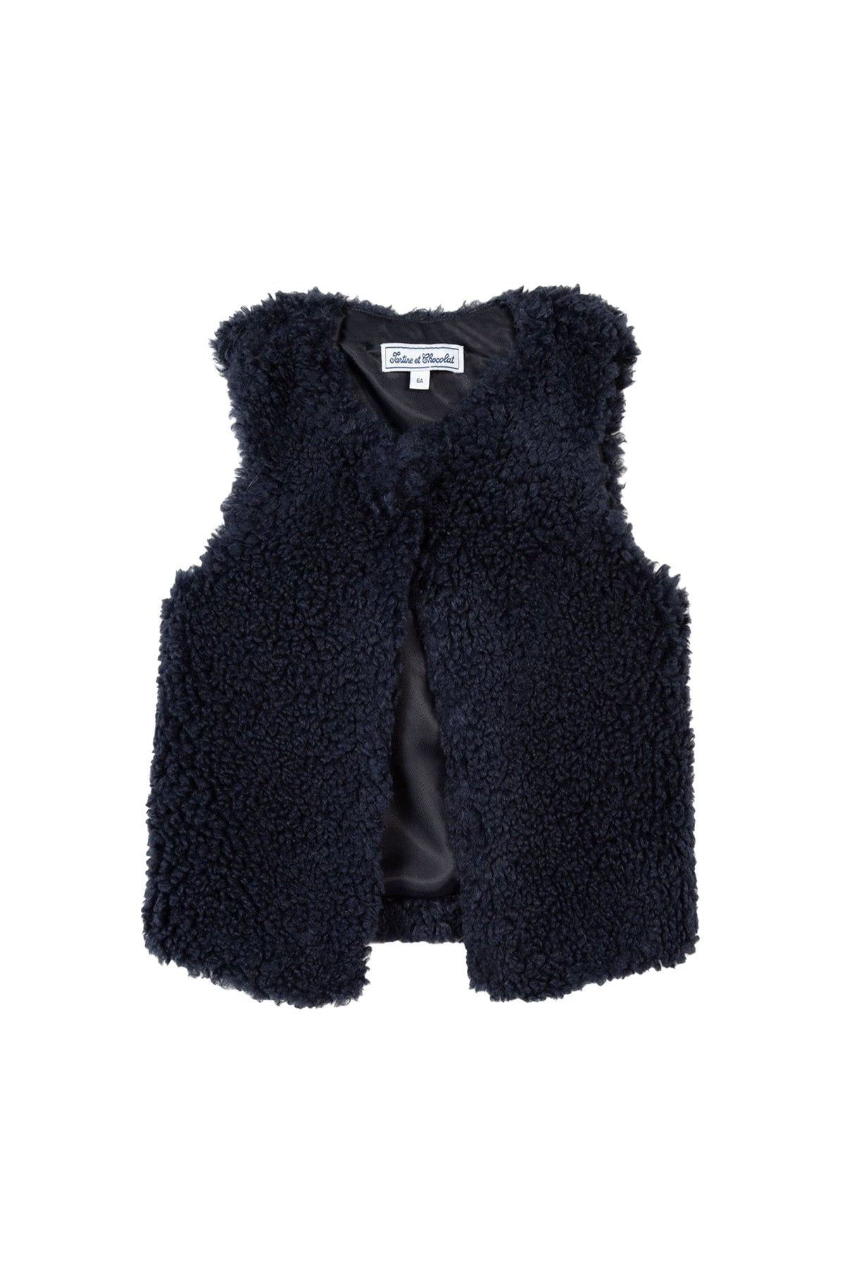 Veste sans manches à fourrure Jardin d'hiver - Marine