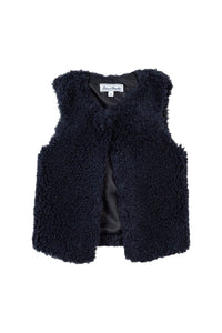 Veste sans manches à fourrure Jardin d'hiver - Marine