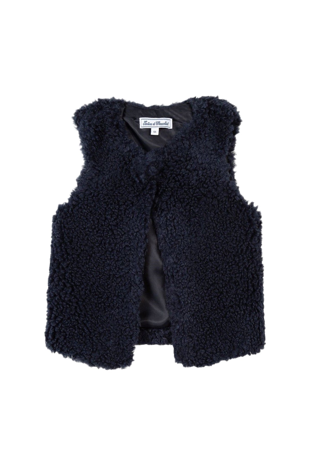 Veste sans manches à fourrure Jardin d'hiver - Marine