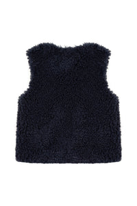 Veste sans manches à fourrure Jardin d'hiver - Marine