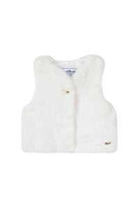 Gilet à fourrure Matin bucolique - Nacre