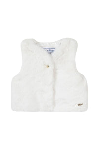 Gilet à fourrure Matin bucolique - Nacre